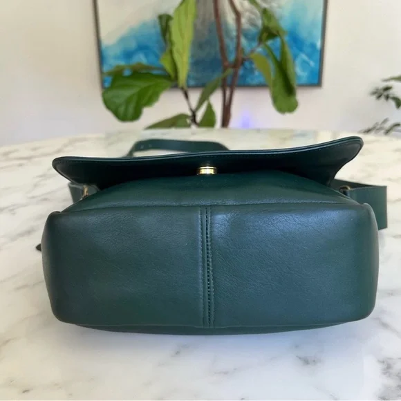 COACH Vintage Manhattan Collection Museum Bag 4127 Bottle Green Leather Bag USA - Picture 6 of 16